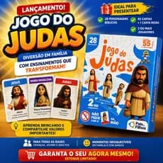 JOGO BIBLICO CARTAS INFANTIL FAMILIA DINÂMICO EDUCATIVO DIVERTIDO JOGO DO JUDAS