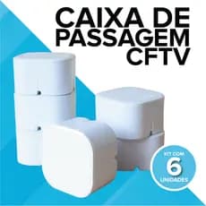 Kit 6 Caixas De Passagem Para Cameras CFTV Sobrepor 85x85mm