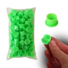 Batoque Tattoo Descartável Premium - Verde - kit 100uni