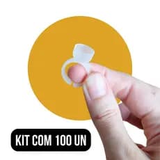 Anel Batoque 100 Un Descartável Extensão de Cílios Cola Micropigmentação Henna