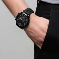Relógio de Pulso Analógico Unissex com Ponteiro Casual Estilo Pulseira Couro Sintético Confortável