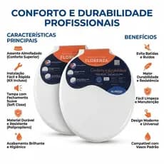 Assento Sanitário Almofadado Universal Florenza Hadrex Macio Confortável Deca Celite Incepa