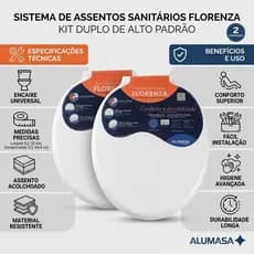 Assento Sanitário Almofadado Universal Florenza Macio Confortável Deca Celite Incepa Logasa