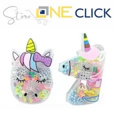 Kit Miçanga Unicórnio Infantil + Pulseirinha Para Montar