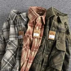 Retro primavera outono casaco confortável camisa de manga longa polo