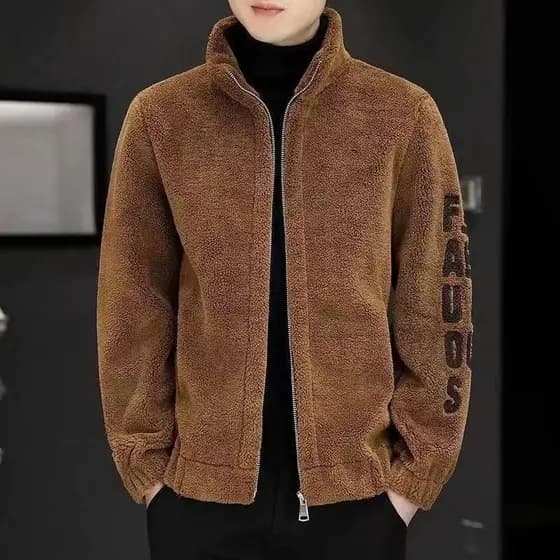 Casaco masculino outono inverno casaco masculino camisa aberta bordado casaco masculino de lã