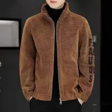 Casaco masculino outono inverno casaco masculino camisa aberta bordado casaco masculino de lã