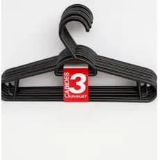 Kit 12 Cabides Pretos Plásticos Reforçados Resistentes Para Roupas, Camisas Organização Guarda-Roupa