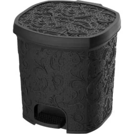 Lixeira 8L Floral com Pedal Decorativa – Cesto de Lixo Elegante, Resistente e Ideal para Casa