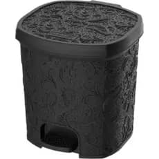 Lixeira 8L Floral com Pedal Decorativa – Cesto de Lixo Elegante, Resistente e Ideal para Casa
