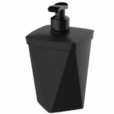 Porta Sabonete Liquido Dispenser para Sabonete Líquido de Banheiro 350ml Preto e Bege