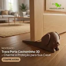 Trava Porta CACHORRINHO Decorativa Antiderrapante ! – Cunha Calço Segurança para Portas, Ideal Pets e Crianças