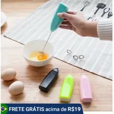 Mini Misturador Batedor Mixer Elétrico Para Claras de Ovos Leite Café