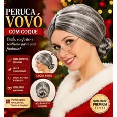 Peruca Vovó Velha Idosa Para Fantasia