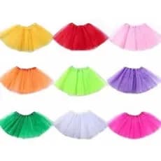 Saia De Tule Adulto  Com  Lisa  Carnaval  38 Cm