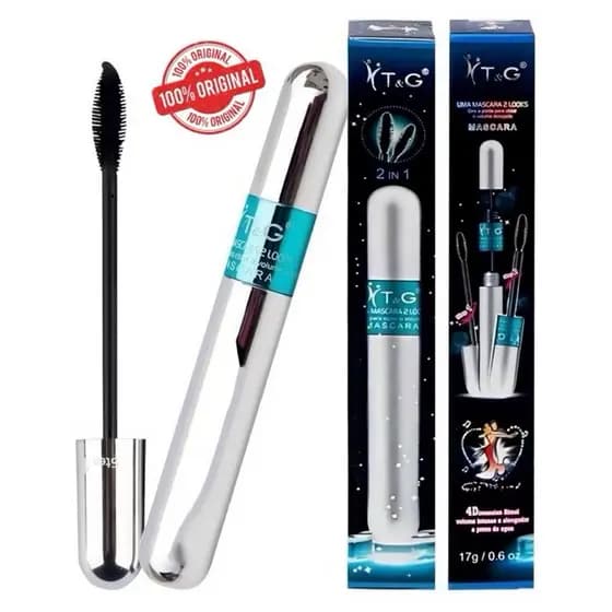 Máscara de Cílios T&G 2 em 1 Volume Intenso e Alongador 4D - Rímel Tango - A prova d'água
