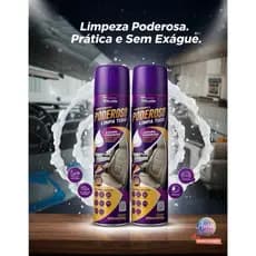 Espuma Limpa a Seco Estofados| Sem Enxágue | Sofá Tênis Couro Carro 300ml