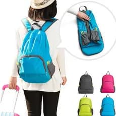 Mochila Unissex Dobrável Compacta Impermeável Nylon Resistente para Viagem Escola e Academia