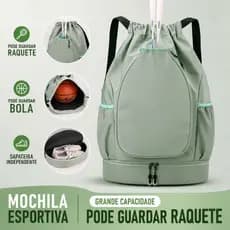 Bolsa Mochila Saco Esportiva Sacola Academia Raquete Futebol Basquete Passeio Viagem Impermeável MO-YM3001#