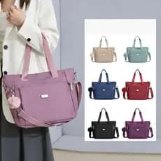 Bolsa Feminina Com Chaveiro Pompom Nylon Grande De Ombro E Transversal Sacola Para Viagem Faculdade YC50#