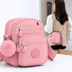 Bolsa Feminina Pequena Nylon impermeável Casual Transversal tiracolo Porta Celular