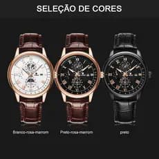 TIMMI+Caixa Relógio Masculino Quartzo Original Couro Relógio Prova Dágua Masculino Relógio A Prova D Água Masculino