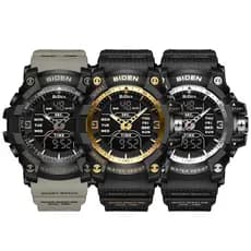 Biden Relógio Masculino a prova d água Pulseira Silicone Relógio de Pulso Masculino Analogue Digital Relógio Masculino