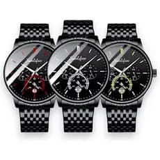 Sunlifex Relógio Masculino a prova d água Relógio Quartzo Relógio Aço Inoxidável Pulseira Relogio Masculino Original