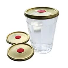 100 Tampas Metálicas 67mm para Pudim no Copo Americano - Vedação a Vácuo Premium - Abre Facil
