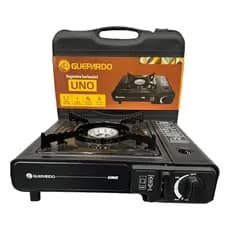 Fogareiro Portátil Guepardo Uno Automático Aço Esmaltado Com Maleta Para Camping Pesca Trilhas E Lazer