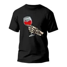 Camiseta Premium Algodão Estampada Especial Taça Com Bebida  REF1115