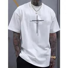 Camiseta Algodão Estampada Especial Cruz Dupla REF1522