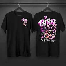 Camiseta Algodão Estampada Especial Bear On Fire REF1508