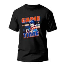 Camiseta Algodão Estampada Especial Game Time REF1364