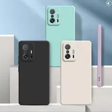 Capinha XiaoMi 11T Pro , Cor Sólida Protetora De silicone anti-Queda De Lisa Simples YT
