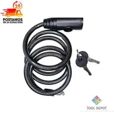Cadeado de bicicleta serve para moto - capacete - 120cm com cabo de aço reforçado 8 x120cm