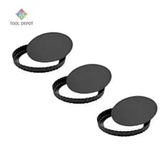 Kit 3 Formas de Torta 24cm com Fundo Removível – Antiaderente em Aço Carbono para Quiche Cheesecake