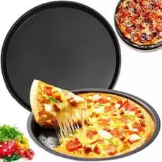 Forma de Pizza 36cm Grande Antiaderente Assadeira  Teflon