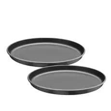 kit 2 forma de assar pizza 31 cm antiaderente redonda forma assadeira