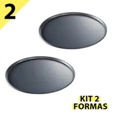 Kit 2  Forma De Pizza 31cm Assadeira Antiaderente