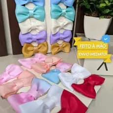 Kit 20 Laços de cabelo infantil no bico de pato - 10 pares