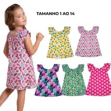 Kit 2 vestidos Infantil Juvenil Menina- Roupa infantil feminina verão