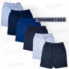 Kit 3 Bermudas Menino Verão Moletinho