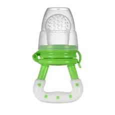 CHUPETA ALIMENTADORA INTRODUÇÃO ALIMENTAR SILICONE FRUTAS LEGUMES E VEGETAIS COR: VERDE drikakids