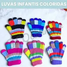 Luva infantil tamanho 2 a 6 anos super quente luva infantil para o inverno luva colorida grossa