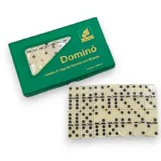 Jogo de dominó completo 28 pedras tamanho grande 5 cm diversão