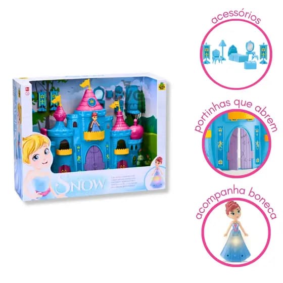 Castelo Princesa Snow Com Boneca que o vestido tem luzes, Moveis E Acessorios