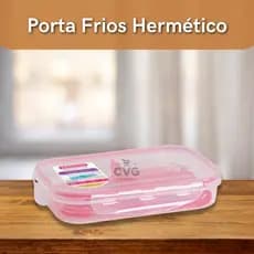 Porta Frios Hermético Divisória Removível e Tampa com Trava Para Cozinha