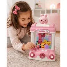 Máquina Pega Ursinhos Infantil com Garra – Mini Claw Machine com Brindes Kawaii