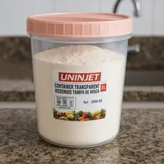 Pote Plástico 3L com Tampa Rosca Hermética – Porta Mantimentos Ideal para Cozinha
